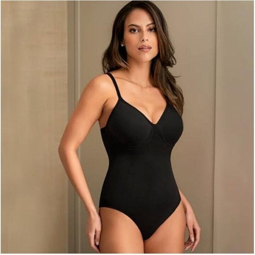 Yummie Tummie womens Crystal Ribbed Cami Bodysuit Size L